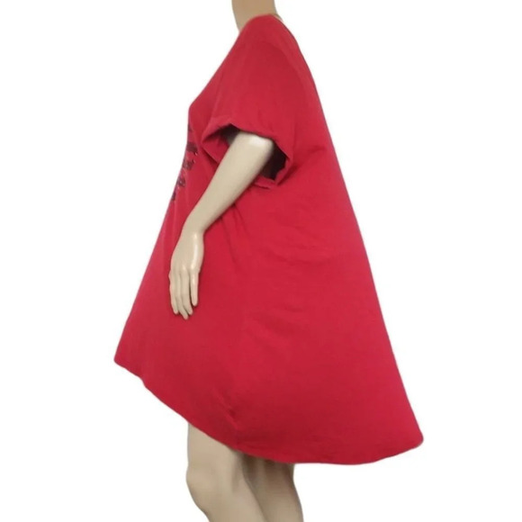 Lane Bryant Red Flag Stripes Heart Top - Picture 2 of 5